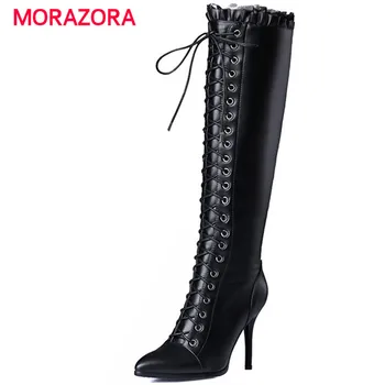 MORAZORA 2018 new fashion sexy super high heel women boots autumn winter stiletto heel pointed toe knee high boots zipper boots
MORAZORA 2018 new fashion sexy super high heel women boots autumn winter stiletto heel pointed toe knee high boots zipper boots