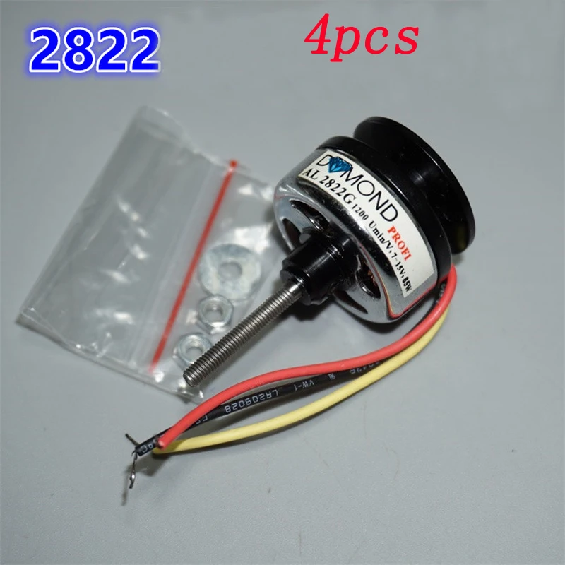4pcs RC Model Airplane 2822G Outer Rotor Brushless Motor KV1200 14000RPM High Speed 2822 Runner Bell
4pcs RC Model Airplane 2822G Outer Rotor Brushless Motor KV1200 14000RPM High Speed 2822 Runner Bell
