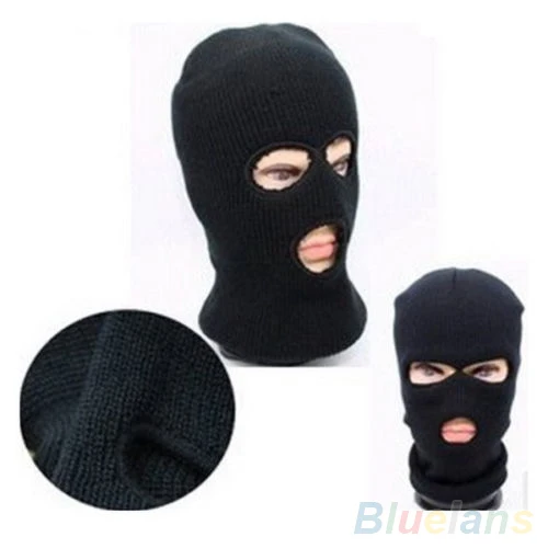 Women's Men's Winter Warm Black Full Face Cover Three Holes Mask Beanie Hat Cap 987J
Women's Men's Winter Warm Black Full Face Cover Three Holes Mask Beanie Hat Cap 987J