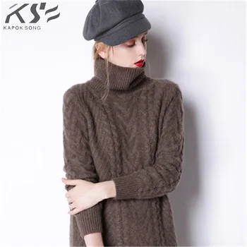 Autumn winter new cashmere sweater women's turtleneck sweater long lazy loose thick linen sweater
Autumn winter new cashmere sweater women's turtleneck sweater long lazy loose thick linen sweater