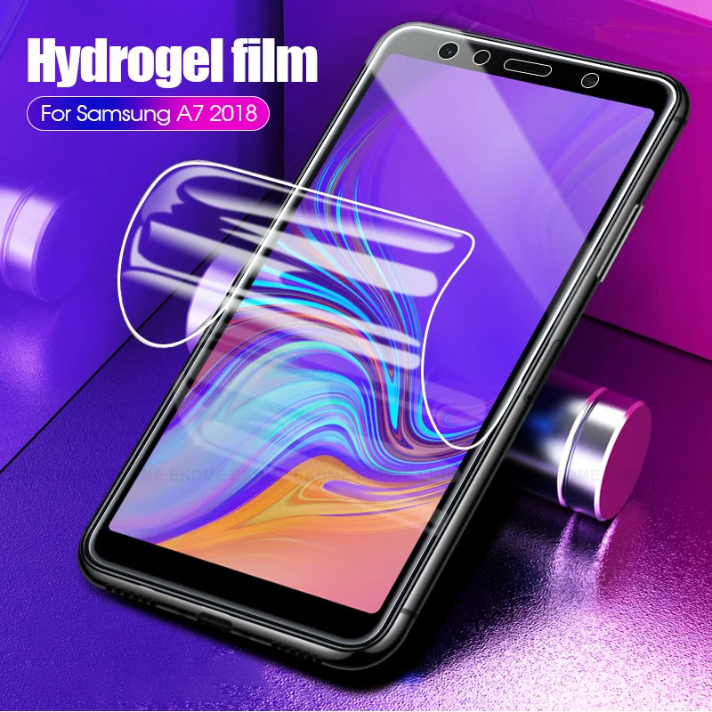 Мягкая защитная пленка на весь экран для Samsung Galaxy A10 A30 A50 A6 A8 Plus A9 A7 2018 Гидрогелевая
