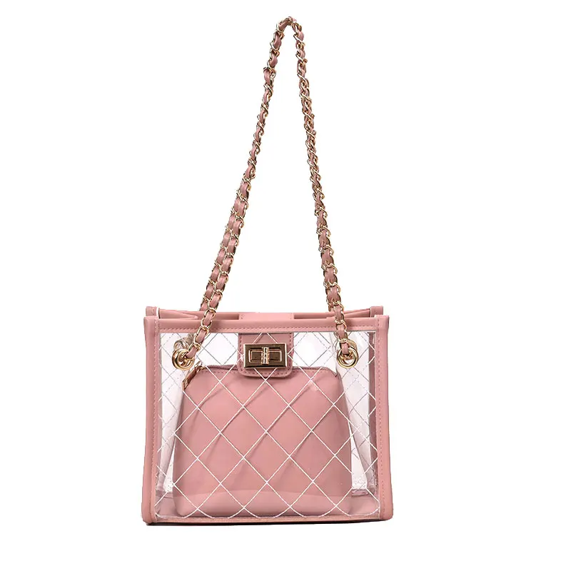 Women's PVC transparent bag new chain shoulder bag casual Messenger bag wild transparent jelly oblique small square bag
Women's PVC transparent bag new chain shoulder bag casual Messenger bag wild transparent jelly oblique small square bag