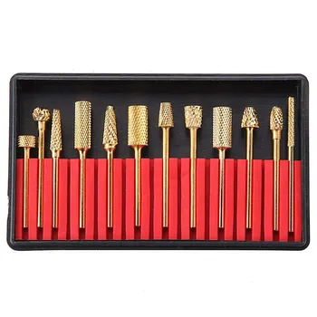 12Pcs Gold Carbide Nail Drill Bit Set Professional Bits Tools 3/32 inch with Storage Case Holder
12Pcs Gold Carbide Nail Drill Bit Set Professional Bits Tools 3/32 inch with Storage Case Holder