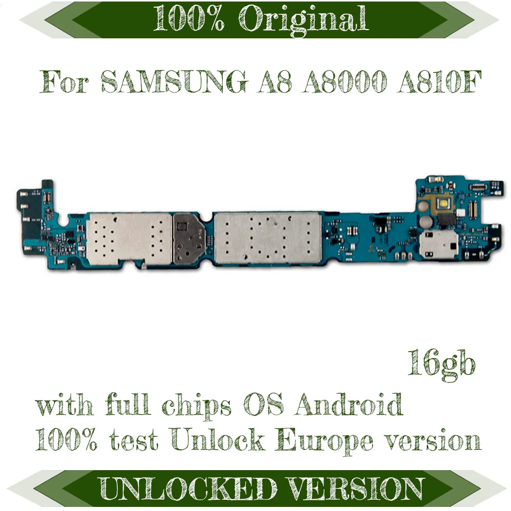 Motherboard For Samsung Galaxy A8 A8000 A810F 100% Unlock Original Mainboard With Chips Android OS Logic Board 16GB / 32gb
Motherboard For Samsung Galaxy A8 A8000 A810F 100% Unlock Original Mainboard With Chips Android OS Logic Board 16GB / 32gb