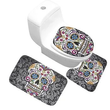 3-Piece Set Memory Foam Death's Head Black Bathroom Rugs Non-Slip Absorbent Bath Area Rugs for Toilet Tub Shower and Bath Room
3-Piece Set Memory Foam Death's Head Black Bathroom Rugs Non-Slip Absorbent Bath Area Rugs for Toilet Tub Shower and Bath Room