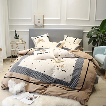 Black dot pattern Embroidery Bedding Sets 100% cotton Linen Duvet Cover Pillowcase Bed Sheet Adult Bedclothes Christmas bed set
Black dot pattern Embroidery Bedding Sets 100% cotton Linen Duvet Cover Pillowcase Bed Sheet Adult Bedclothes Christmas bed set