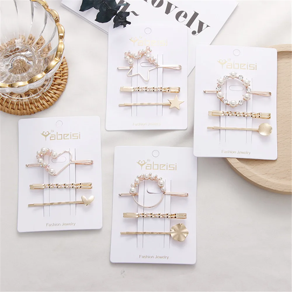 4PCS/Set New Women Elegant Hair Clips Pearl Crystal Heart Star Round Barrettes Headband Sweet Hairpins Fashion Hair Accessories
4PCS/Set New Women Elegant Hair Clips Pearl Crystal Heart Star Round Barrettes Headband Sweet Hairpins Fashion Hair Accessories