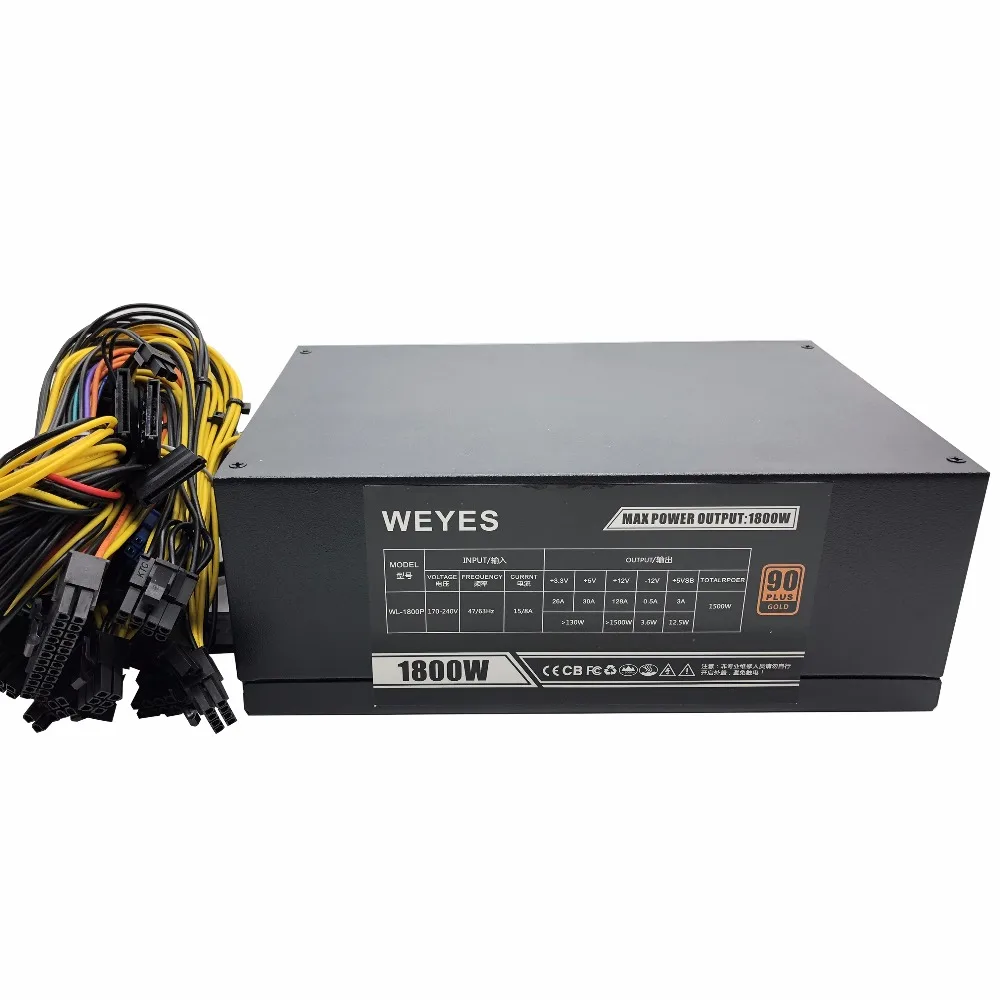 High Efficiency Rated 1800W Power Supply with EMC with Dual 8CM Low Noise Cooling Fans for Bitcoin Mining Machine Promotions
High Efficiency Rated 1800W Power Supply with EMC with Dual 8CM Low Noise Cooling Fans for Bitcoin Mining Machine Promotions