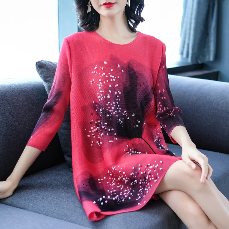 Stretch Dress Plus Size Vintage beaded Dress 2019 Spring New Women's Fashion Print Loose Dress for women weight 45-80kg
Stretch Dress Plus Size Vintage beaded Dress 2019 Spring New Women's Fashion Print Loose Dress for women weight 45-80kg