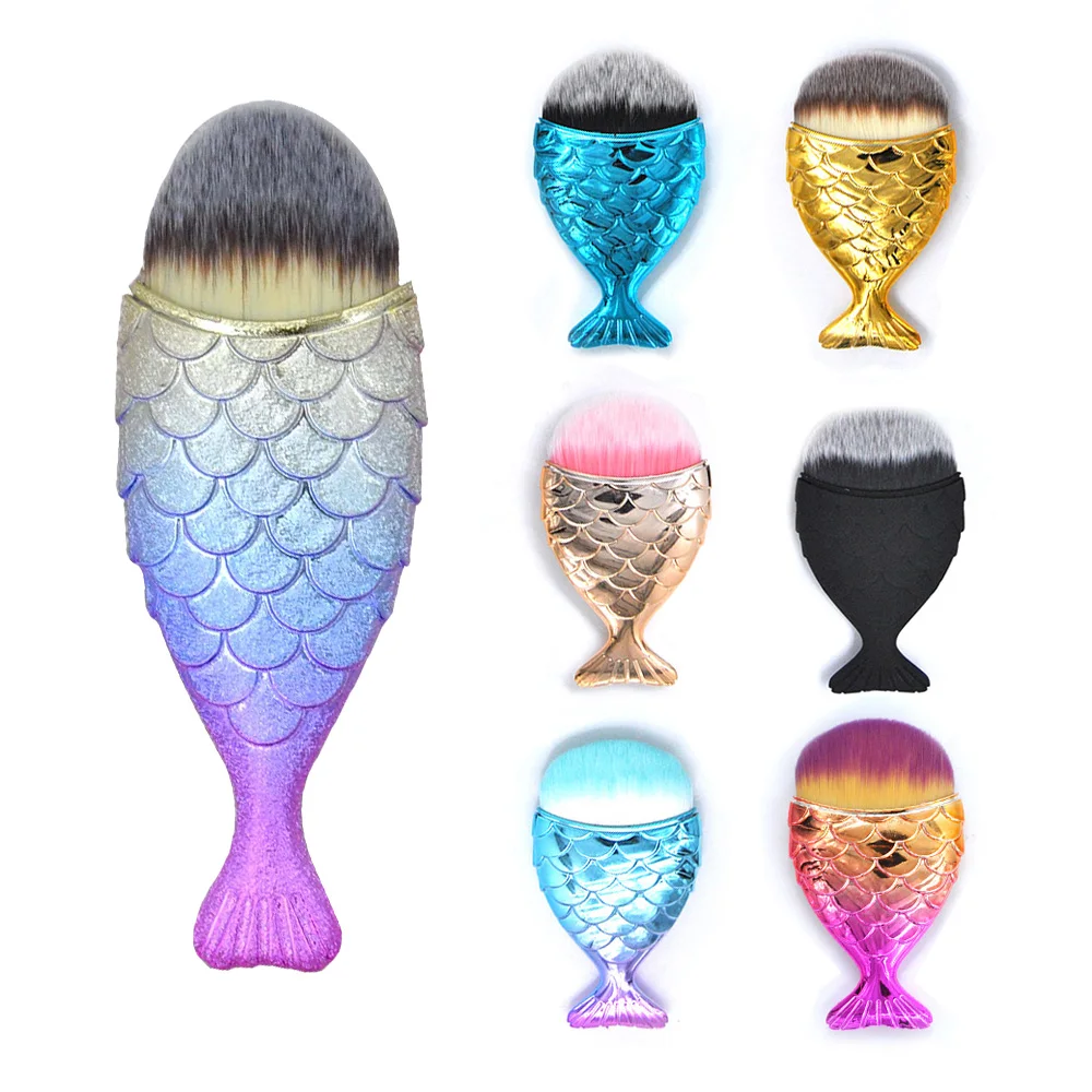 1pc Mermaid Makeup Brush Powder Blush Kabuki Foundation Fishtail Brush Mini Makeup Tools brochas mermaid highlighter brush
1pc Mermaid Makeup Brush Powder Blush Kabuki Foundation Fishtail Brush Mini Makeup Tools brochas mermaid highlighter brush