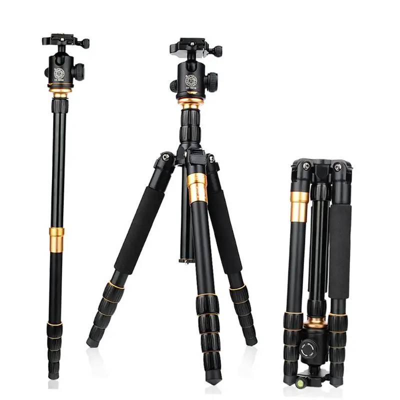Professional Q666 Aluminium Tripod Monopod Ball Head For Canon Pentax Sony Olympus DSLR Camera