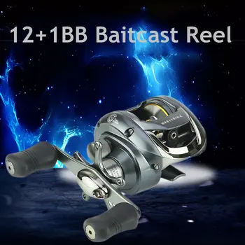 2018 Fishing Reel 12+1BB 6.2:1Gear ratio High Speed Magnetic Brake Peche Left/Right Hand Baitcast Reel Moulinet Peche
2018 Fishing Reel 12+1BB 6.2:1Gear ratio High Speed Magnetic Brake Peche Left/Right Hand Baitcast Reel Moulinet Peche