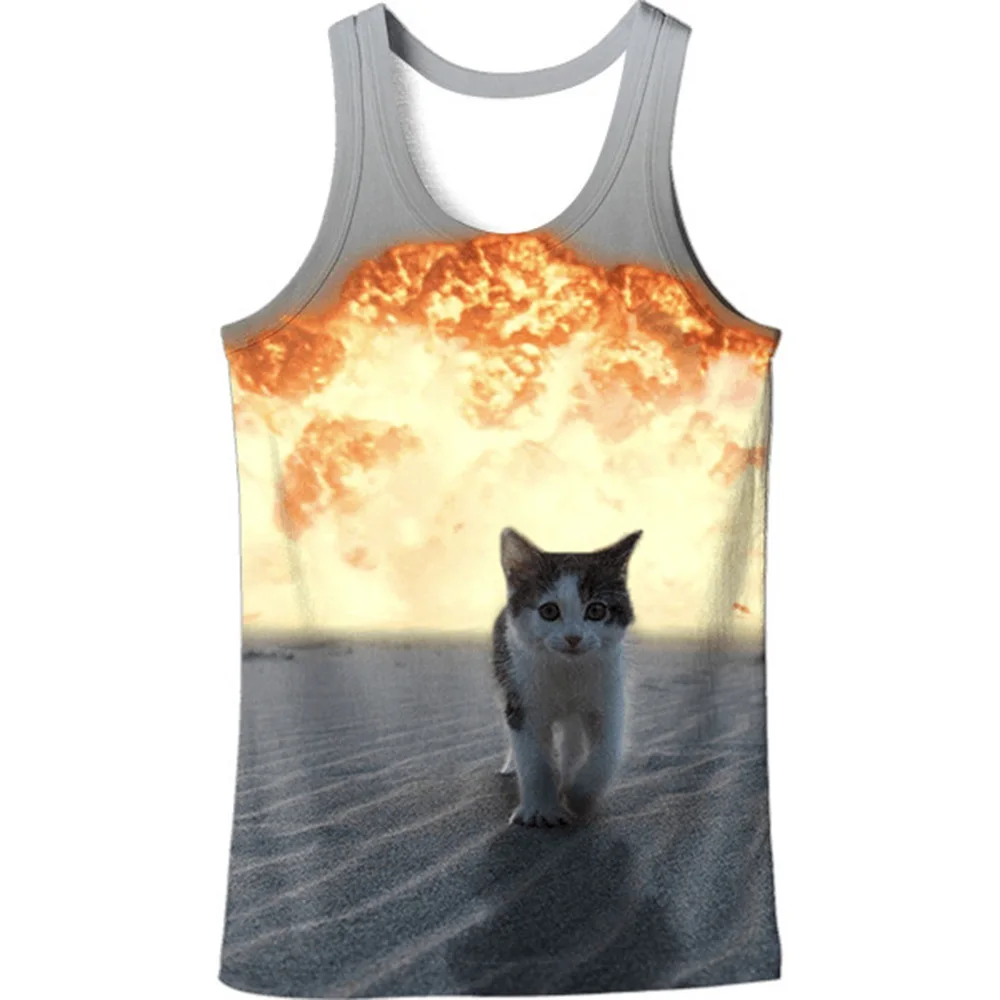 Escape Fire Cat 3D Vest Men Hip Hop Fashion Tank Top Funny Cute Animal Harajuku Vests Tops New Arrival Plus Size 6XL Mens Tanks
Escape Fire Cat 3D Vest Men Hip Hop Fashion Tank Top Funny Cute Animal Harajuku Vests Tops New Arrival Plus Size 6XL Mens Tanks