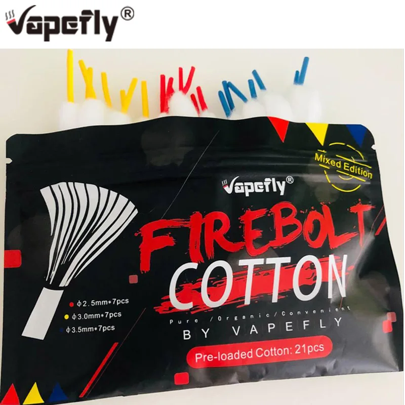 21pcs/bag Original Vapefly Firebolt Organic Cotton Mixed Edition for DIY RDA RBA RDA RDTA Atomizer Coil Wick E Cig Accessory
21pcs/bag Original Vapefly Firebolt Organic Cotton Mixed Edition for DIY RDA RBA RDA RDTA Atomizer Coil Wick E Cig Accessory