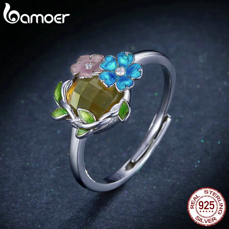 bamoer Romantic Garden Enamel Flower and Branch Crystal Finger Ring Korean Style Fine 925 Sterling Silver Jewelry GAR062
bamoer Romantic Garden Enamel Flower and Branch Crystal Finger Ring Korean Style Fine 925 Sterling Silver Jewelry GAR062