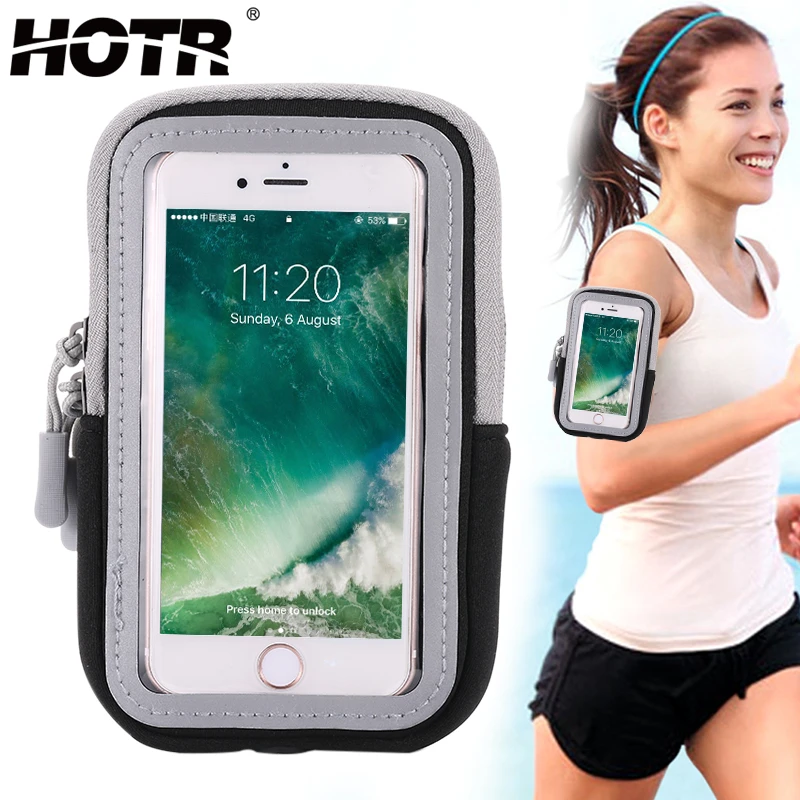 HOTR Running Sport Armband Case Arm Band Pouch Bag Full Cover Universal for iphone X 8 7 6 plus | Мобильные телефоны и