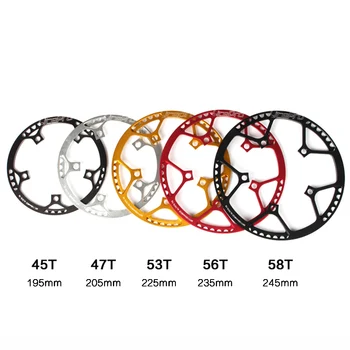 Xingcr Bicycle Chainwheel Litepro 5 sizes 130 BCD 45T 47T 53T 56T 58T A7075 Alloy BMX Chainring Folding Bike Crankset