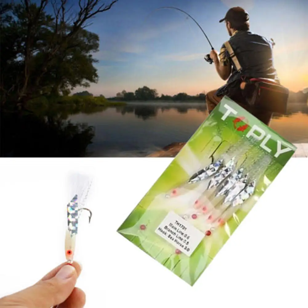 5Pcs/Set Carbon Steel Mackerel Feathers Bass Cod Lure Sea Fishing Luminous Fishing Treble Bait Fishing Wire
5Pcs/Set Carbon Steel Mackerel Feathers Bass Cod Lure Sea Fishing Luminous Fishing Treble Bait Fishing Wire