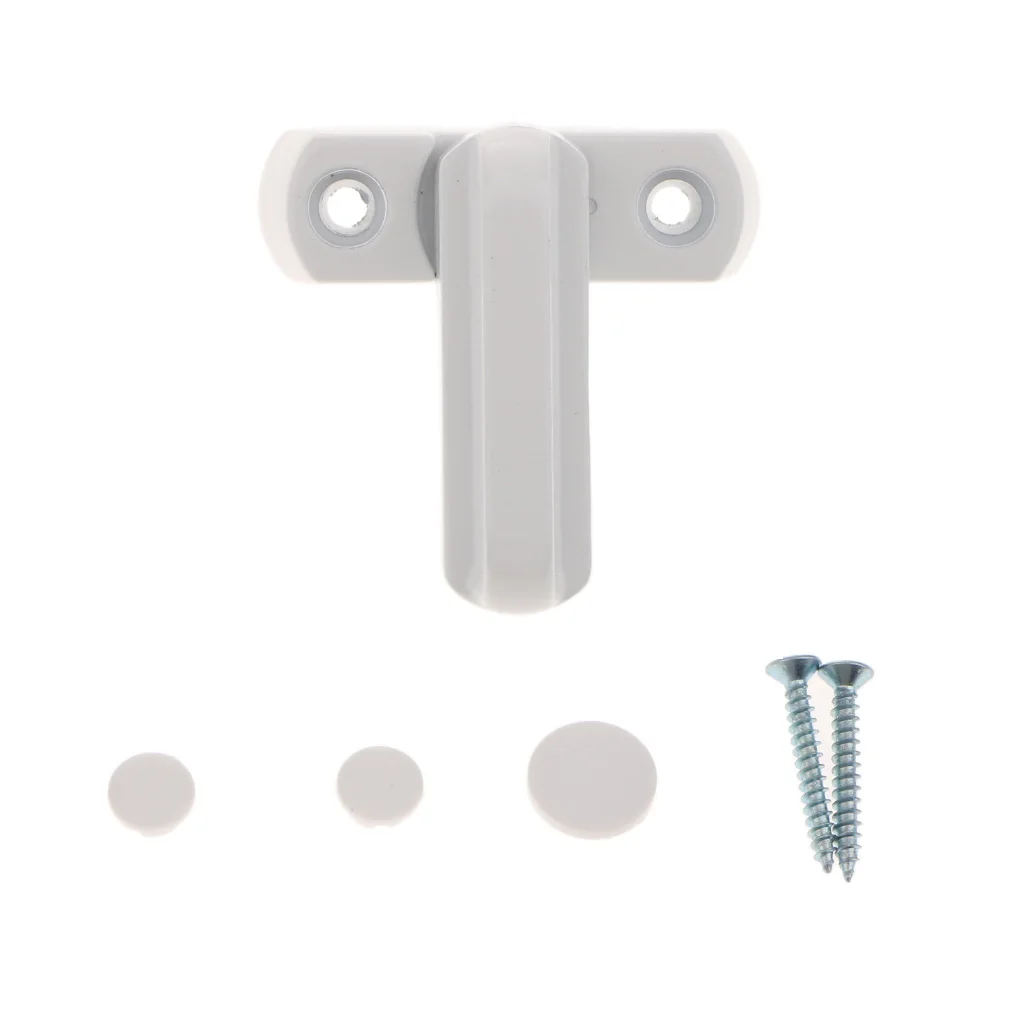 fityle Plastic T-lock Child Safe Security Window Door Sash Lock Safety Handle Latch