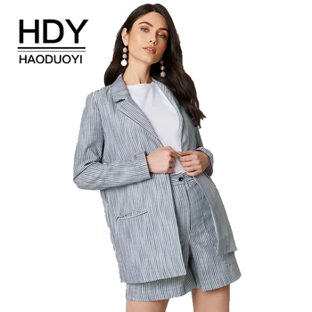 HDY Haoduoyi Women Commute Office Lady Striped Suit Pinstripe Simple Loose Temperament Single Button Female Outwear Wholesale
HDY Haoduoyi Women Commute Office Lady Striped Suit Pinstripe Simple Loose Temperament Single Button Female Outwear Wholesale