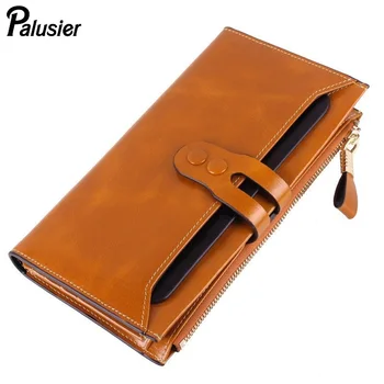 New Fashion Oil Wax Cowhide Wallet Women Genuine Leather Purse Long Clutch Bag Card Holder Zipper Coin Cash Clip High Quality
New Fashion Oil Wax Cowhide Wallet Women Genuine Leather Purse Long Clutch Bag Card Holder Zipper Coin Cash Clip High Quality
