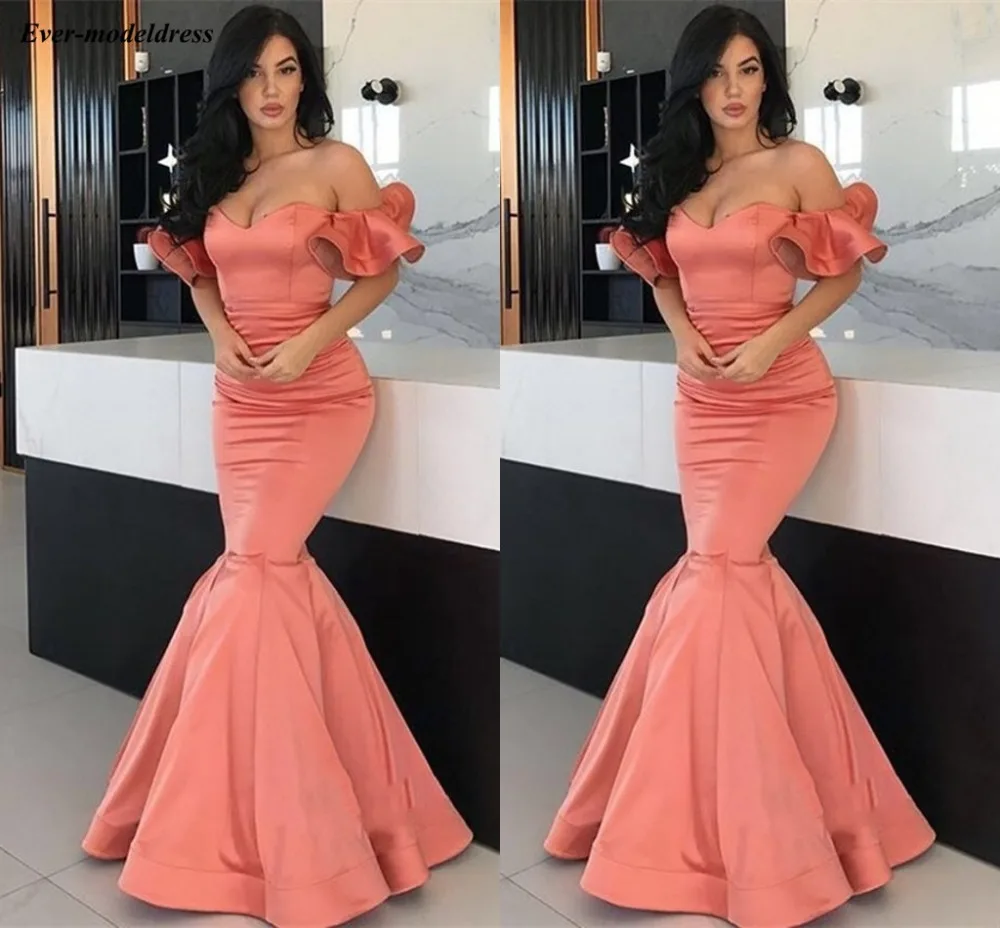 Long Cheap Mermaid Evening Dresses 2019 Plus Size Formal Gowns Satin Off Shoulder Zipper Back Floor Length Robe de soiree
Long Cheap Mermaid Evening Dresses 2019 Plus Size Formal Gowns Satin Off Shoulder Zipper Back Floor Length Robe de soiree