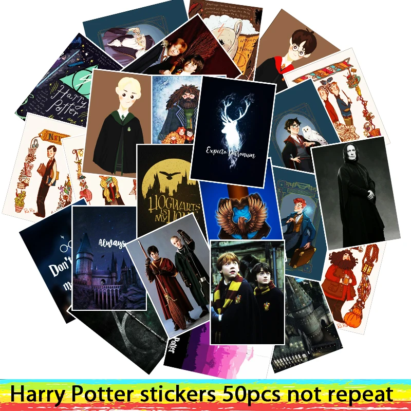 50Pcs Movie Harry Potter Stickers Cartoon Sticker for Laptop Guitar Skateboard Waterproof Decals Stickers
50Pcs Movie Harry Potter Stickers Cartoon Sticker for Laptop Guitar Skateboard Waterproof Decals Stickers