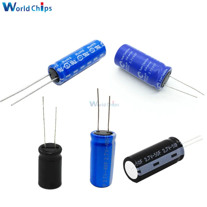 Super Capacitor Farad Capacitor 2.7V 1F 2F 3.3F 4.7F 6.8F 8F 10F 20F 30F 40F 50F 60F Ultracapacitor Low ESR High Frequency
Super Capacitor Farad Capacitor 2.7V 1F 2F 3.3F 4.7F 6.8F 8F 10F 20F 30F 40F 50F 60F Ultracapacitor Low ESR High Frequency