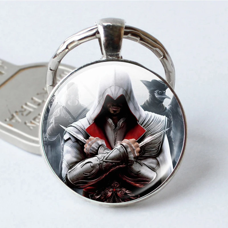 Fashion Assassins Creed Key Chains Time Gem Glass Pendant Key Ring Game Related Simple Jewelry Cute Gifts Wholesale
Fashion Assassins Creed Key Chains Time Gem Glass Pendant Key Ring Game Related Simple Jewelry Cute Gifts Wholesale