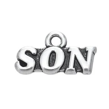 50PCS DIY Dangle Jewelry Tibetan Silver Plated SON Charms Jewelry Making Wholesale For Girl Jewelry Accessories
50PCS DIY Dangle Jewelry Tibetan Silver Plated SON Charms Jewelry Making Wholesale For Girl Jewelry Accessories