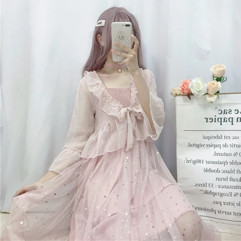 JSK Shinning Stars Lolita Dress Girls Fancy slip Dress Lace Ruched Pleated Dress Falbala lolita sling dress with cape
JSK Shinning Stars Lolita Dress Girls Fancy slip Dress Lace Ruched Pleated Dress Falbala lolita sling dress with cape