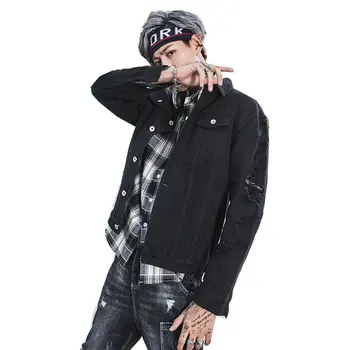 2018 Denim Jacket Men Single Breasted New Fashion Hip-Hop Spring Mens Hole Jeans Jacket Coats Size M-3XL.
2018 Denim Jacket Men Single Breasted New Fashion Hip-Hop Spring Mens Hole Jeans Jacket Coats Size M-3XL.