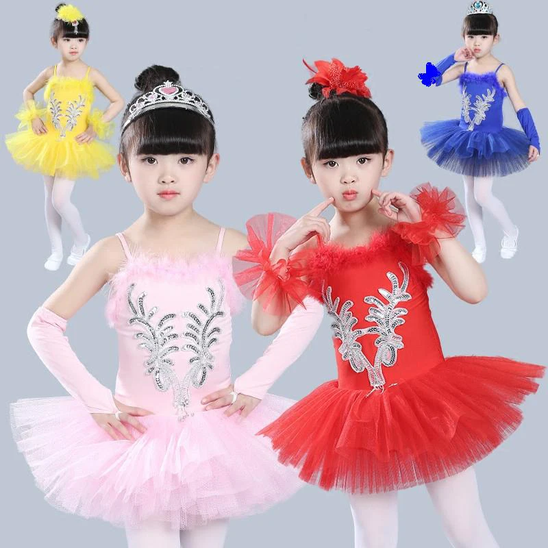 Новая профессиональная балетная пачка ребенок балерина фигурное катание платье