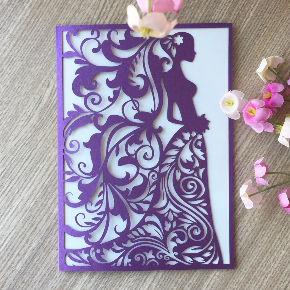 50pcs Delicate Laser Cut Wedding Invitations Bridal Shower Decorations Greeting Blessing Card Event&Party Supplies
50pcs Delicate Laser Cut Wedding Invitations Bridal Shower Decorations Greeting Blessing Card Event&Party Supplies
