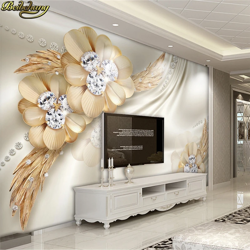 beibehang Custom Photo Wallpaper Mural Wall Sticker Gold High Level Diamond Flower Jewelry Background Wall papel de parede
beibehang Custom Photo Wallpaper Mural Wall Sticker Gold High Level Diamond Flower Jewelry Background Wall papel de parede