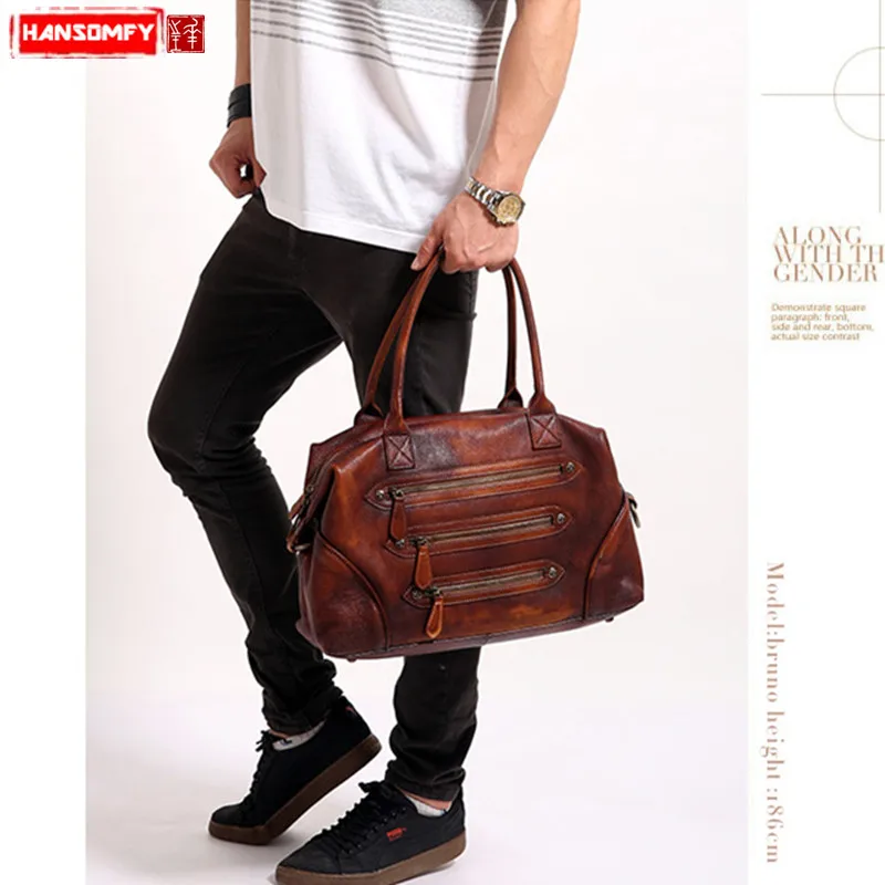 HANSOMFY Genuine Leather men's handbags male casual messenger bag retro business men 15" Laptop briefcase trend shoulder bags
HANSOMFY Genuine Leather men's handbags male casual messenger bag retro business men 15" Laptop briefcase trend shoulder bags