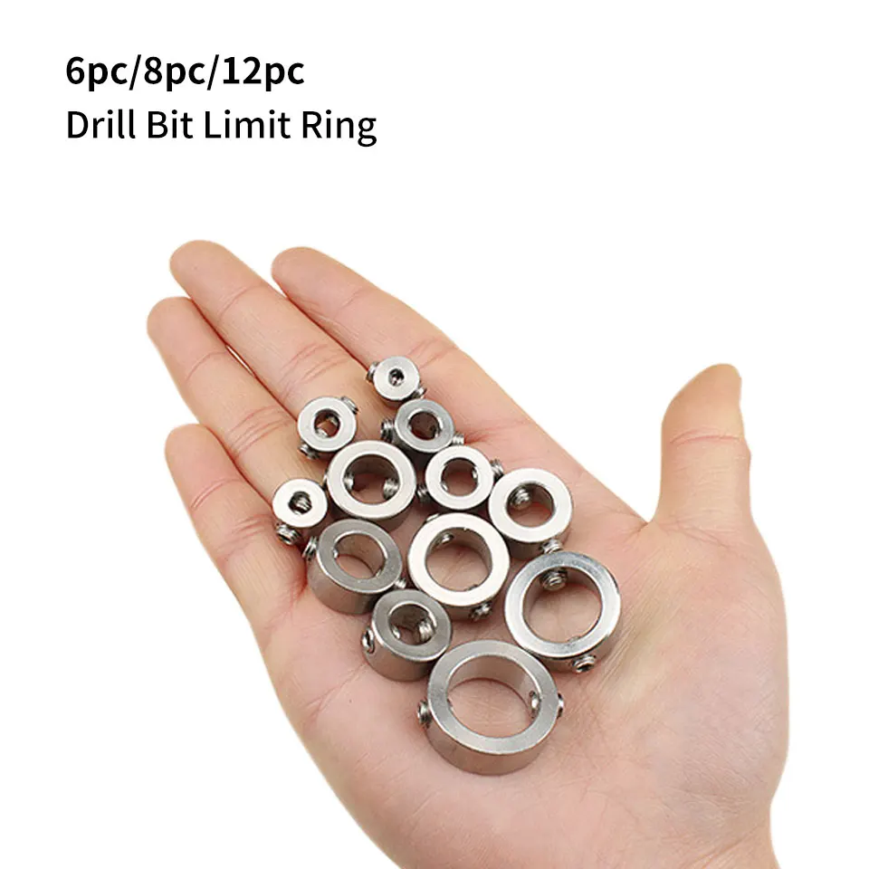 Stainless Steel Drill Bit Limit Ring Woodworking Drill Depth Stop Collars Ring Positioner Optical Axis Bit Locator Limiter
Stainless Steel Drill Bit Limit Ring Woodworking Drill Depth Stop Collars Ring Positioner Optical Axis Bit Locator Limiter