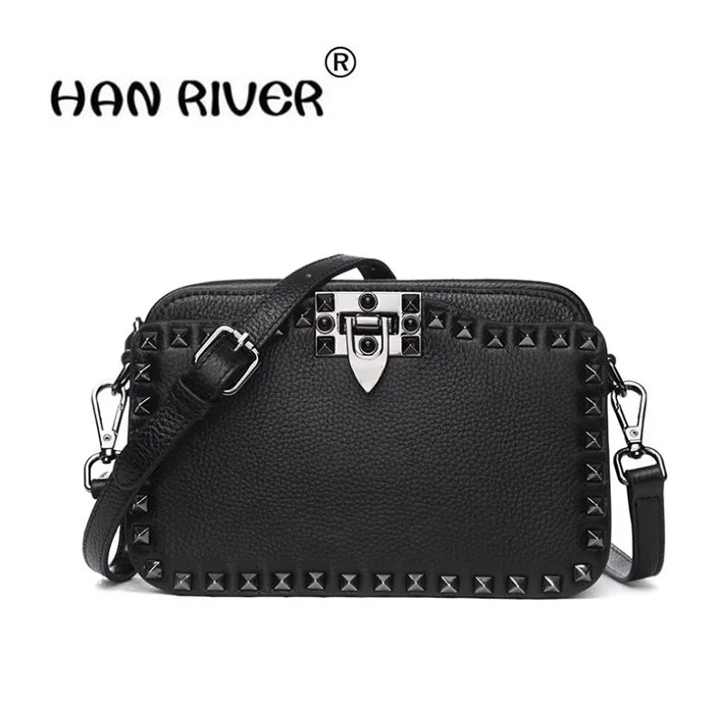 HANRIVE 2018 Spring and summer fashionable ladies leather new trend rivet bag leather single shoulder slant cross bun
HANRIVE 2018 Spring and summer fashionable ladies leather new trend rivet bag leather single shoulder slant cross bun
