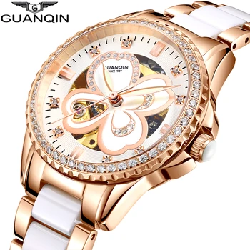 GUANQIN 2019 watch women Automatic Rhinestone Dress top brand luxury ceramics rose Mechanical watch waterproof bayan kol saati
GUANQIN 2019 watch women Automatic Rhinestone Dress top brand luxury ceramics rose Mechanical watch waterproof bayan kol saati