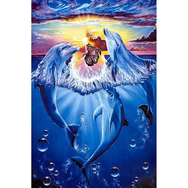 Diy diamond painting bead embroidery Jumping Dolphins cross stitch kit diamond mosaic needlework decoration art
Diy diamond painting bead embroidery Jumping Dolphins cross stitch kit diamond mosaic needlework decoration art
