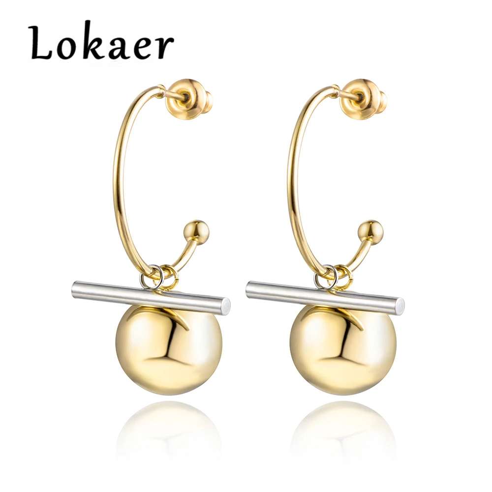Lokaer Classic Titanium Steel Balls And Columns Geometry Earrings Jewelry Rose Gold Color Stud Earring For Women E180120466R
Lokaer Classic Titanium Steel Balls And Columns Geometry Earrings Jewelry Rose Gold Color Stud Earring For Women E180120466R