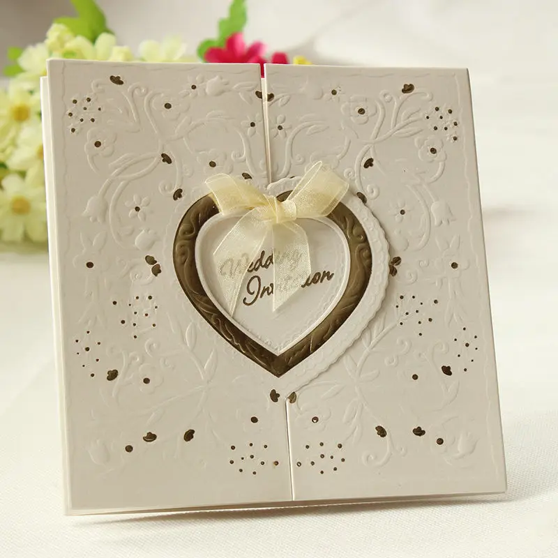 50pcs Laser Cut Shining Love Heart Wedding Invitation Luxurious Invite Cards with Ribbon Wedding Party Centerpieces Card
50pcs Laser Cut Shining Love Heart Wedding Invitation Luxurious Invite Cards with Ribbon Wedding Party Centerpieces Card