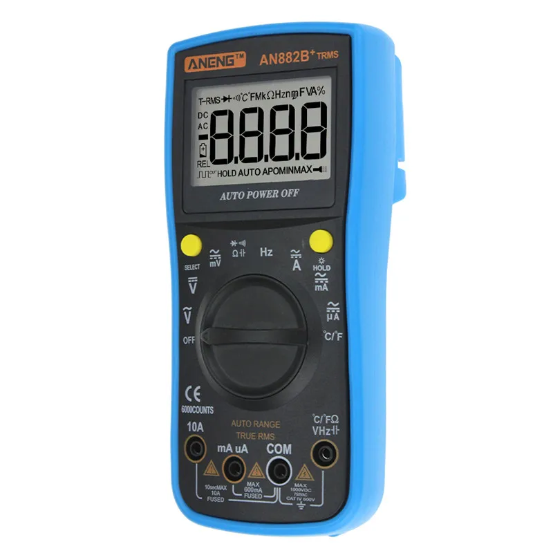 Digital Multimeter AN882B+ True-RMS Handheld Multimeter Auto Range AC/DC Digital Universal Meter Multimeters
Digital Multimeter AN882B+ True-RMS Handheld Multimeter Auto Range AC/DC Digital Universal Meter Multimeters