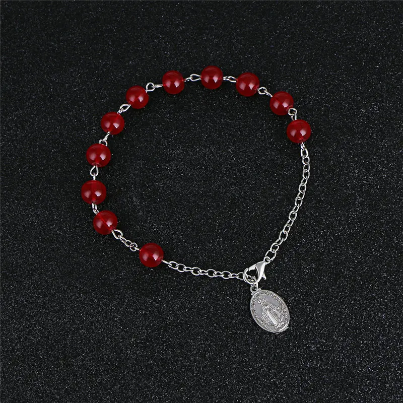 Komi Red Glass Crystal Beads Rosary Bracelets Fashion Women Bead Bracelet Cross Jesus Pendant Religious Catholic Jewelry R-042
Komi Red Glass Crystal Beads Rosary Bracelets Fashion Women Bead Bracelet Cross Jesus Pendant Religious Catholic Jewelry R-042