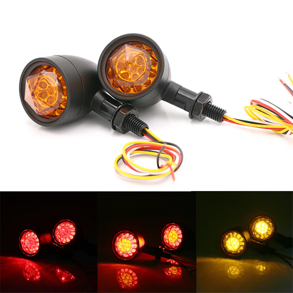 2 X Motorcycle Turn Signal Indicator Light For Harley Cafe Racer Bullet Steel Motorbike Flashers For Cruiser
2 X Motorcycle Turn Signal Indicator Light For Harley Cafe Racer Bullet Steel Motorbike Flashers For Cruiser