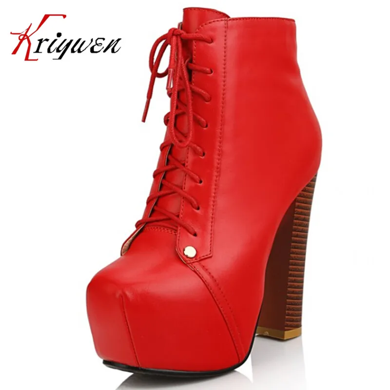 Fashion genuine leather 2015 ankle-length boots high thick heel boots lacing boots round toe utral high heels martin boots
Fashion genuine leather 2015 ankle-length boots high thick heel boots lacing boots round toe utral high heels martin boots