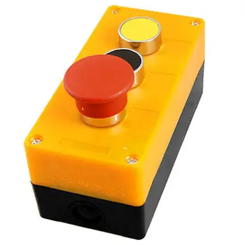 AC 240V 400V Red Mushroom Flat Yellow Black Momentary Switch Push Button Station
AC 240V 400V Red Mushroom Flat Yellow Black Momentary Switch Push Button Station