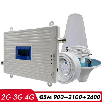2G 3G 4G Tri Band Signal Booster GSM 900+UMTS/WCDMA 2100+FDD LTE 2600 Cell Phone Signal Repeater Cellular Amplifier Antenna Set
2G 3G 4G Tri Band Signal Booster GSM 900+UMTS/WCDMA 2100+FDD LTE 2600 Cell Phone Signal Repeater Cellular Amplifier Antenna Set