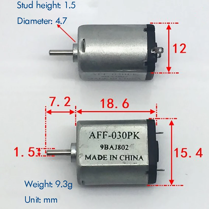 FF- 030 Flat DC Motor Metal Brush Micro Motor Low Starting Current Mute Small Solar Motor 7600-28800rpm Shaft Diameter 1.5mm
FF- 030 Flat DC Motor Metal Brush Micro Motor Low Starting Current Mute Small Solar Motor 7600-28800rpm Shaft Diameter 1.5mm