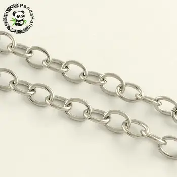 304 Stainless Steel Cross Chains, Unwelded, Stainless Steel Color, 6x4.5x1.2mm; about 50m/roll
304 Stainless Steel Cross Chains, Unwelded, Stainless Steel Color, 6x4.5x1.2mm; about 50m/roll
